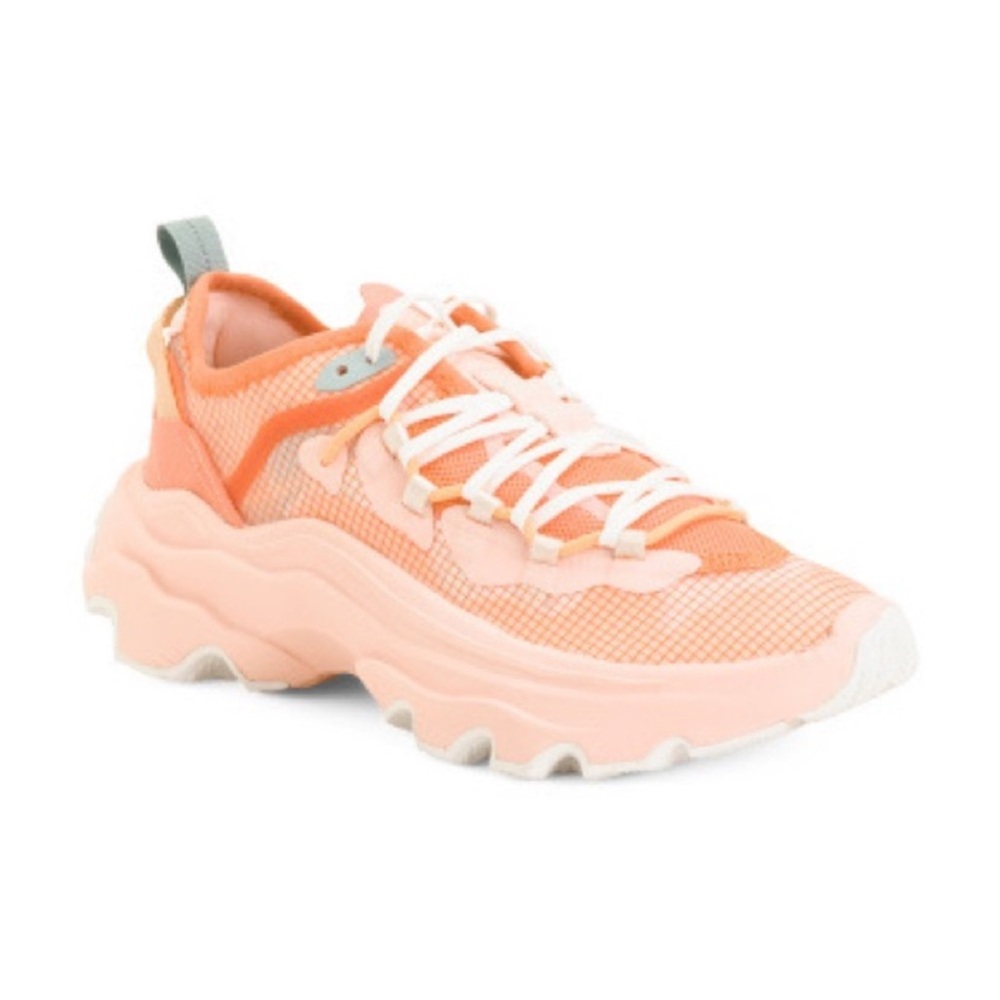 FP Movement x SOREL Kinetic Breakthru Tech Sea Salt Peach Lace Sneaker Sz 7 NEW